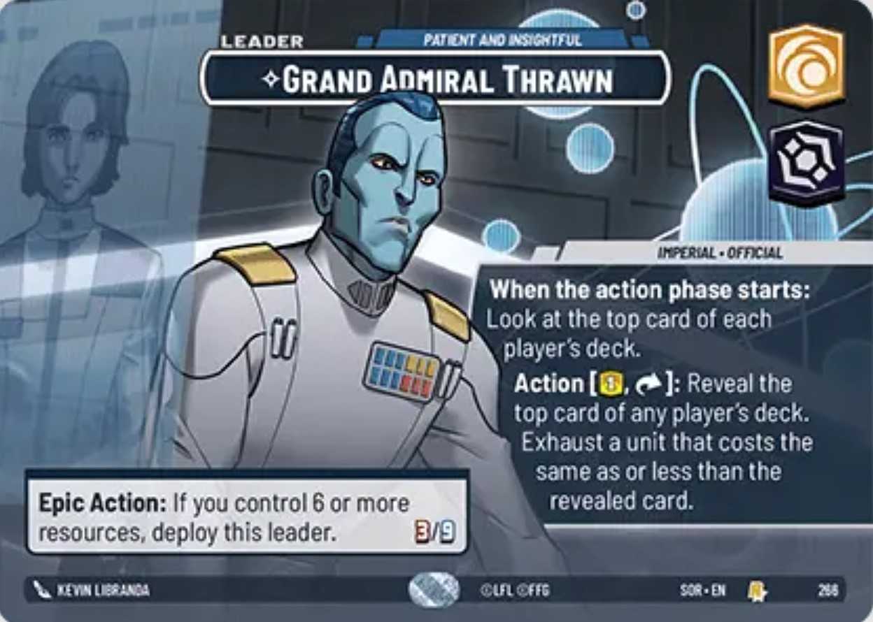 Grand Admiral Thrawn Showcase card in Star Wars Unlimited