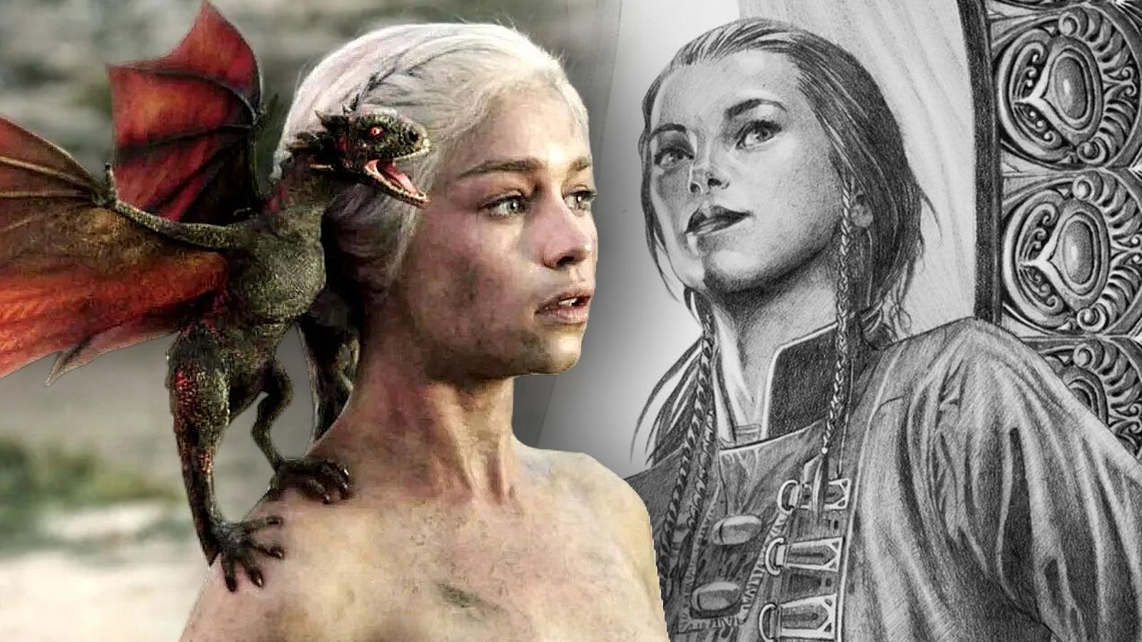 Daenerys in Game of Thrones and Elissa Farman from Fire and Blood