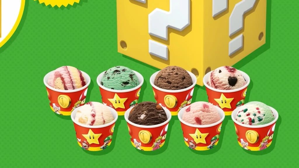 Mario Themed Ice Cream Cups