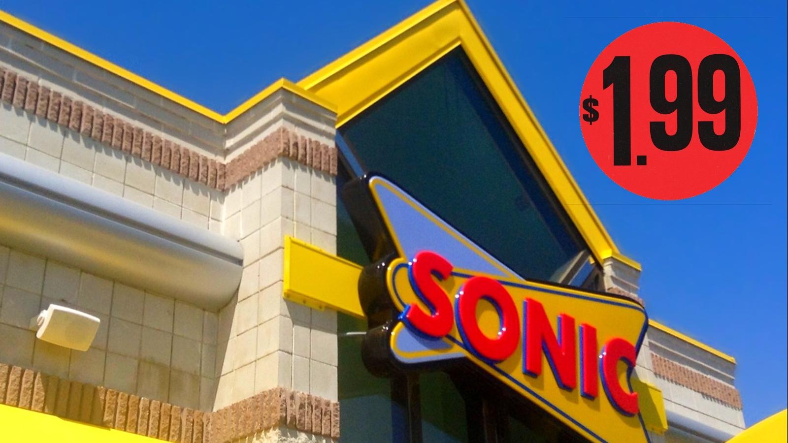 Sonic $1.99 menu