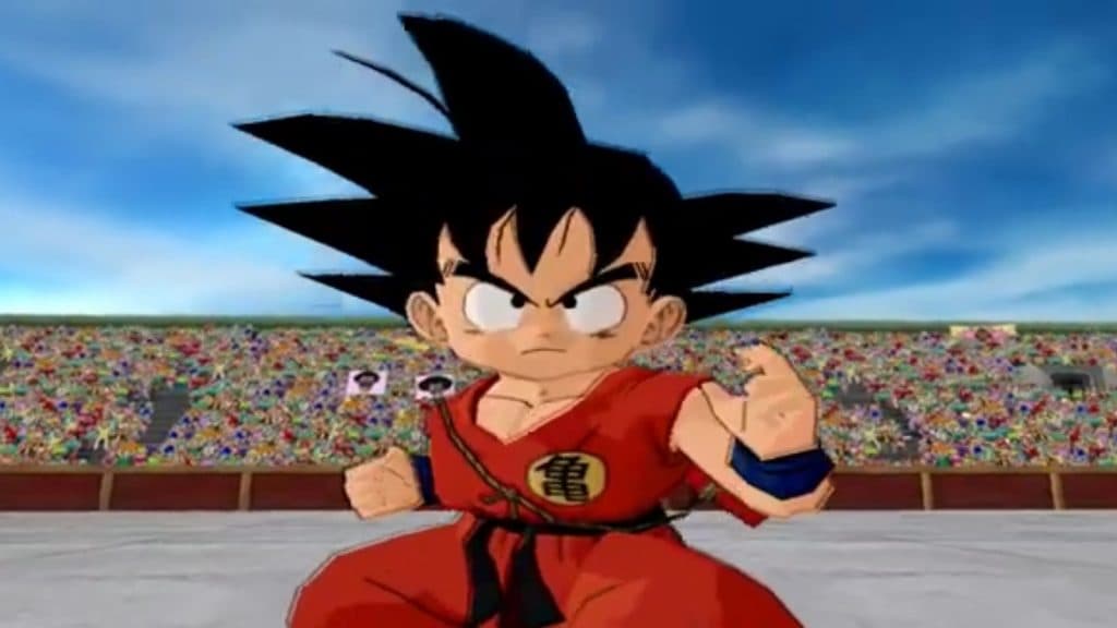 An image of Kid Goku in Dragon Ball Budokai Tenkaichi 3.