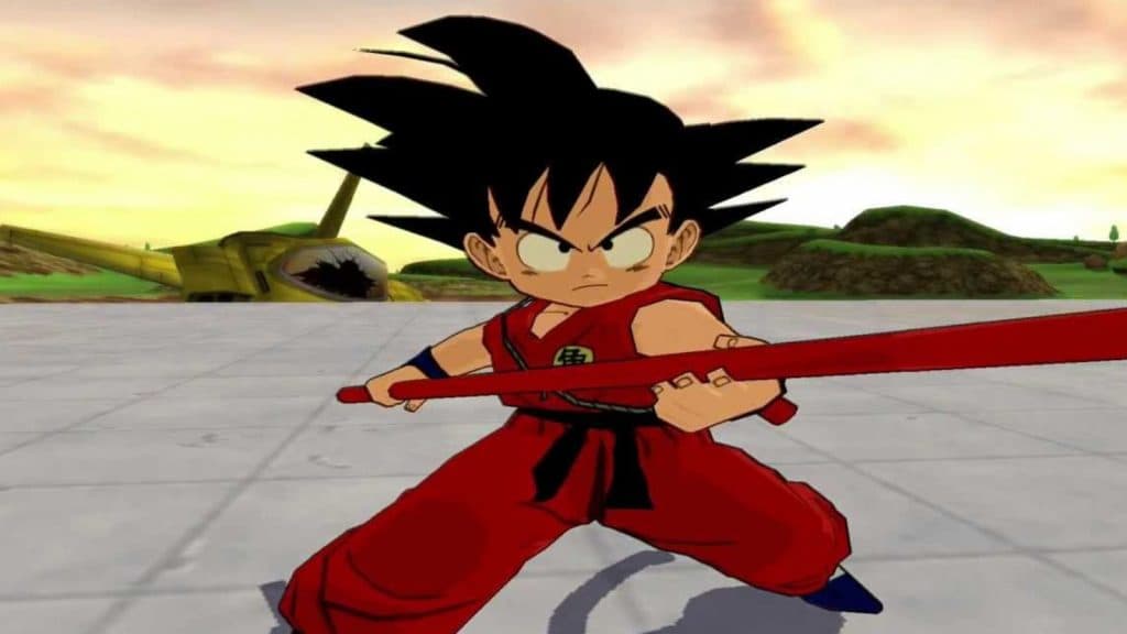 An image of Kid Goku in Dragon Ball z Budokai Tenkaichi 3.