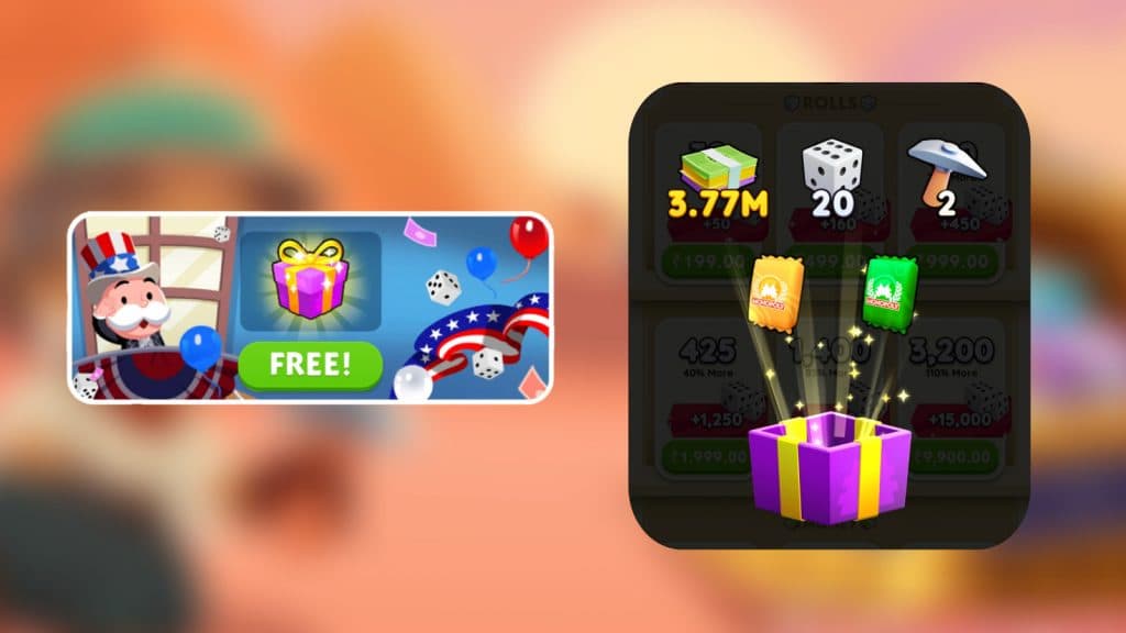 pickaxes rewards in Monopoly Go free gifts