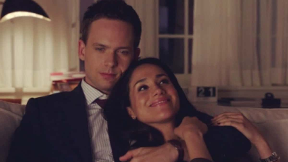 Patrick J. Adams and Meghan Markle in Suits