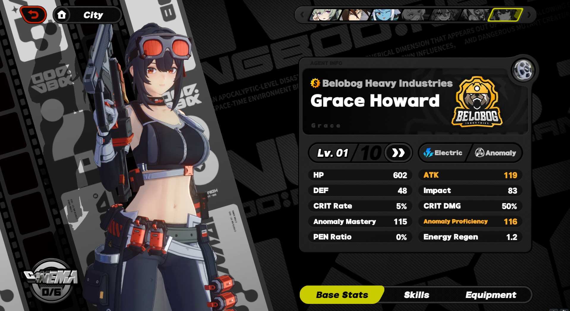 Grace Base stats in Zenless Zone Zero