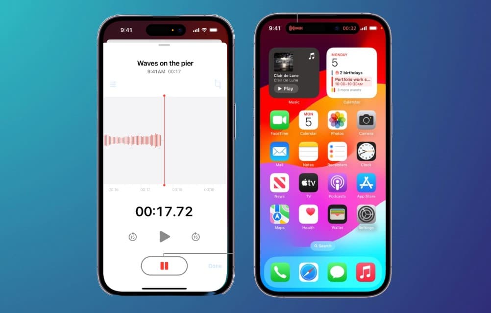 Call recording on Apple Voice memos