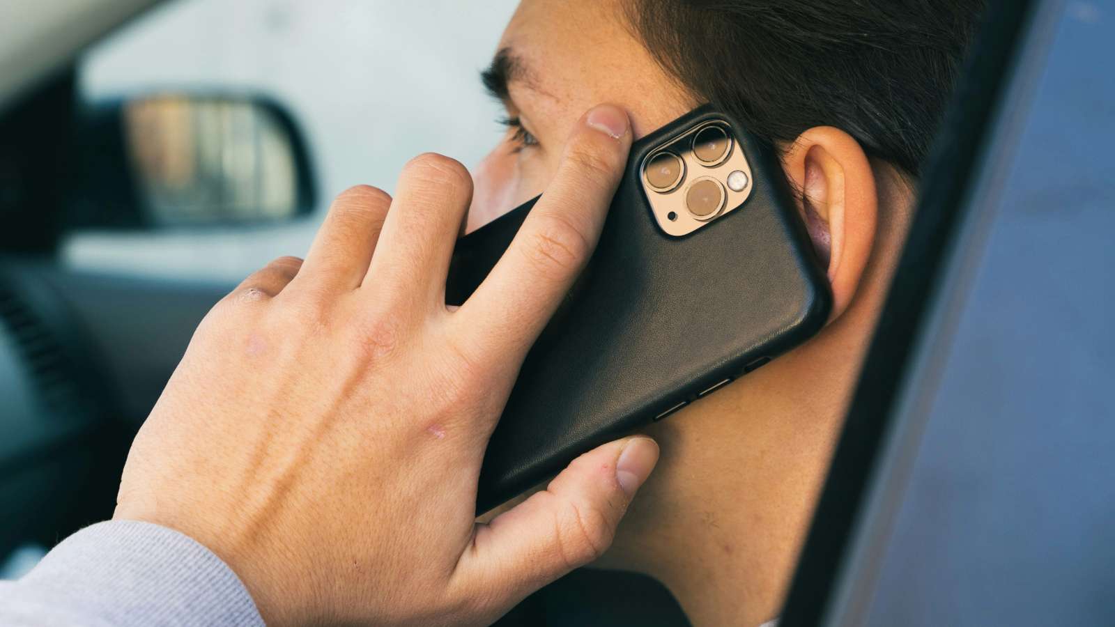 A person calling on an iPhone