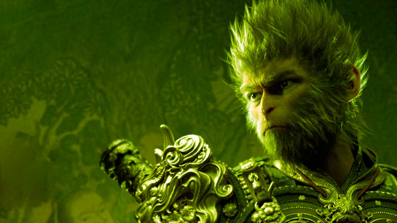 black myth wukong poster colored green to match nvidia