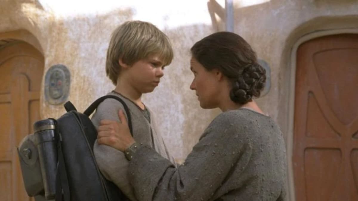 Anakin and his mother in The Phantom Menace.