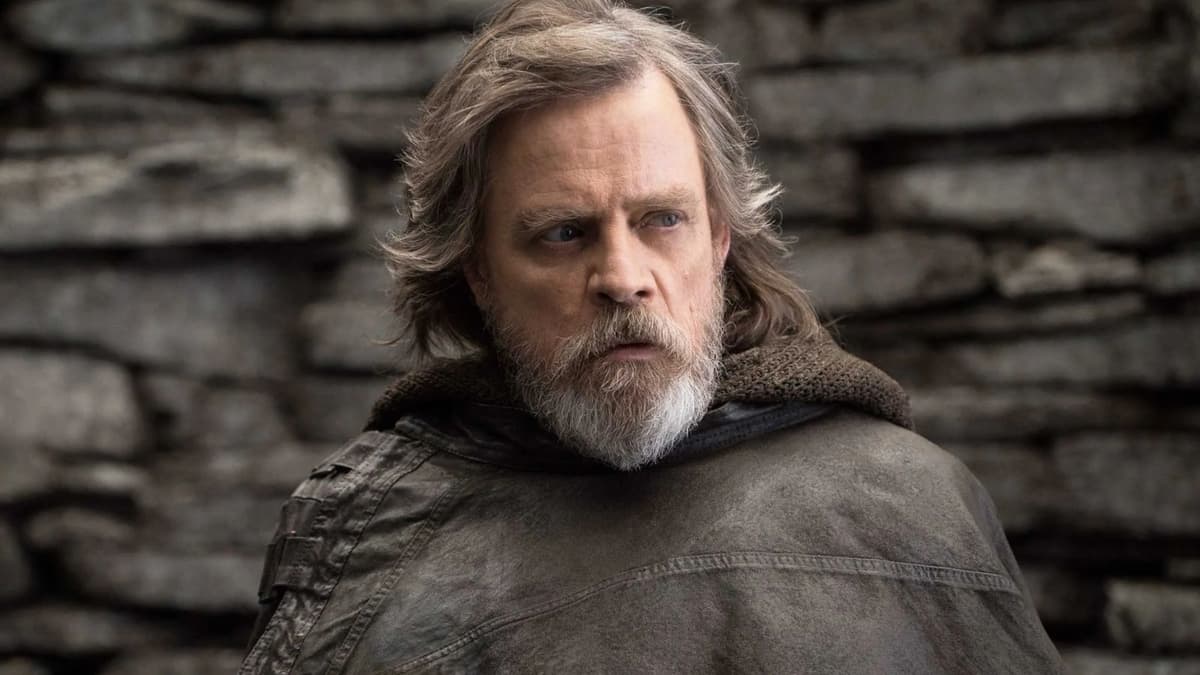 Mark Hamill as Luke Skywalker in The Last Jedi.