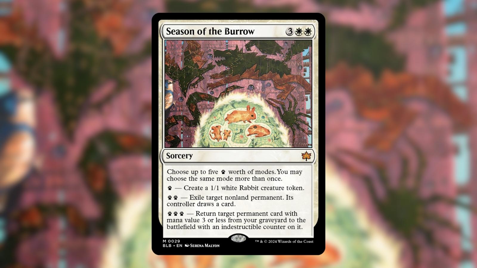 Эксклюзивная карта MTG Bloomburrow: «Сезон Норы»