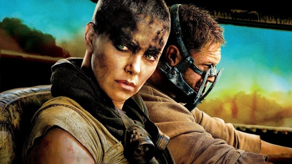 Tom Hardy and Charlize Theron in Fury Road.