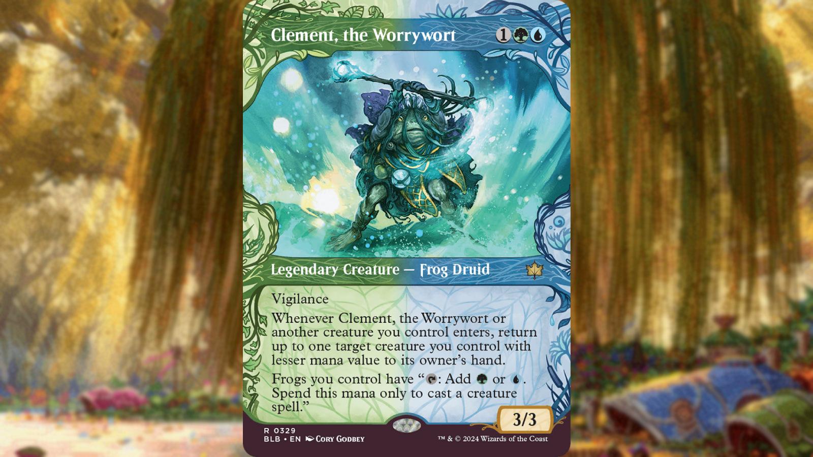 MTG Bloomburrow Clement Frog Commander