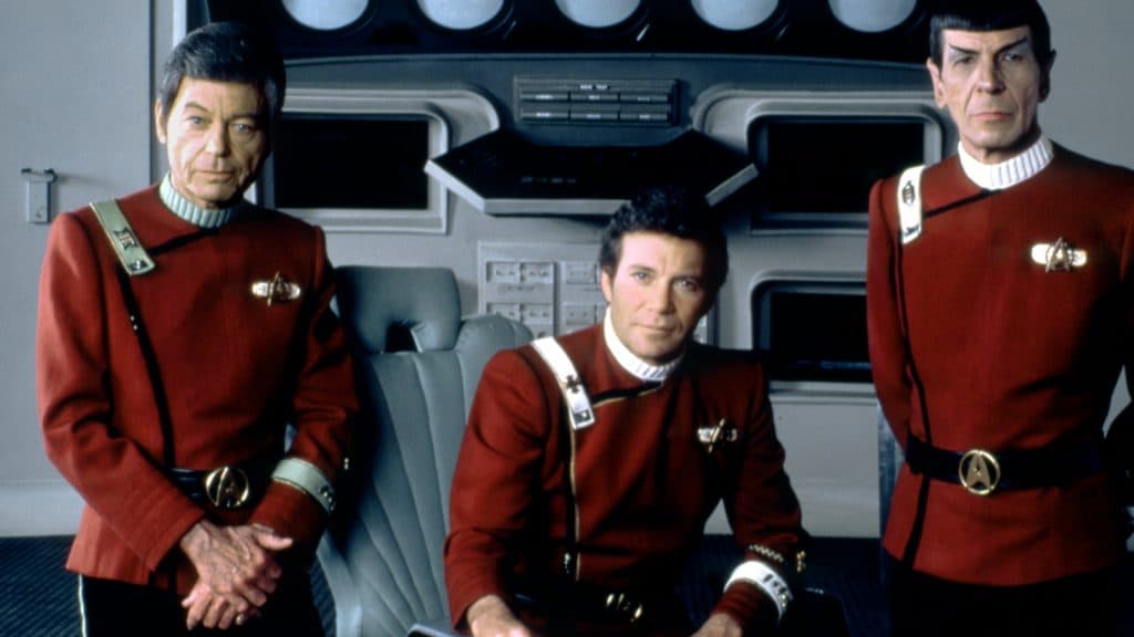 Bones, Kirk, and Spock from Wrath of Khan