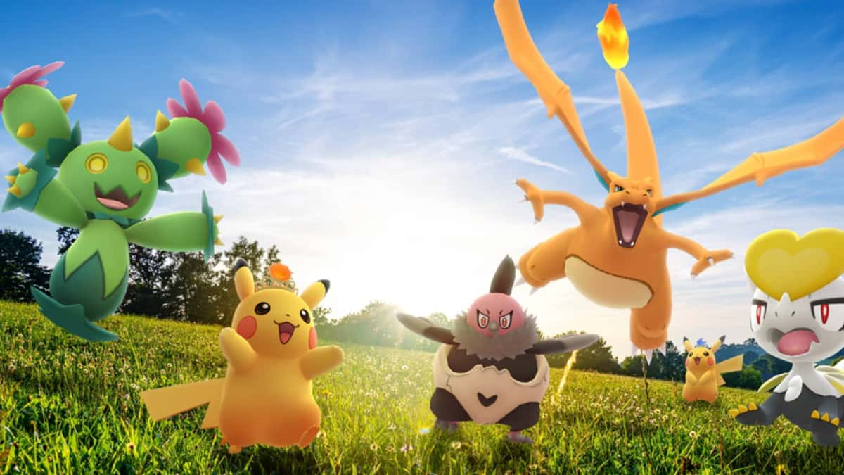 Key art for Pokemon Go shows several Pokemon