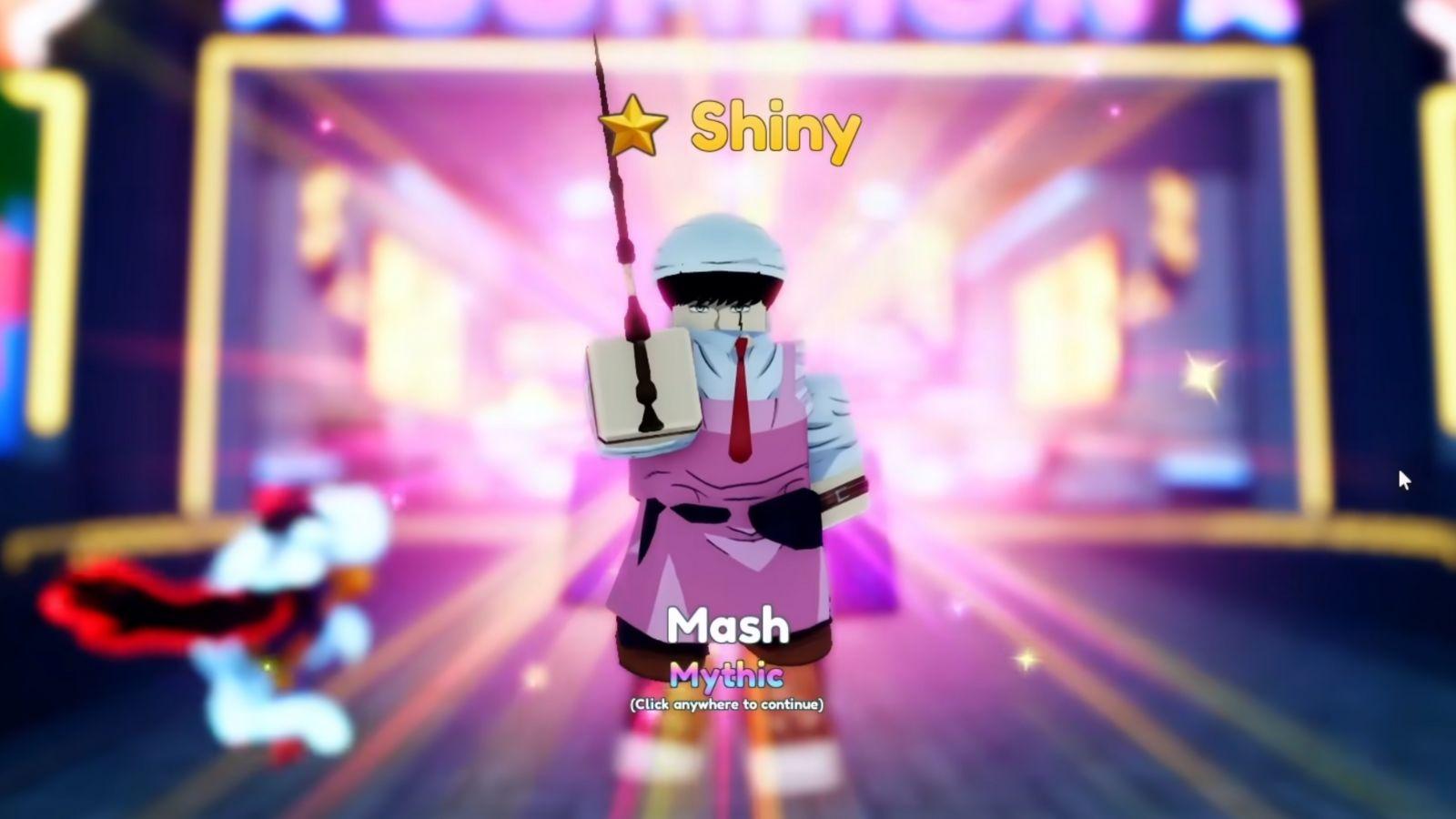Shiny Mash unit in Anime Adventures