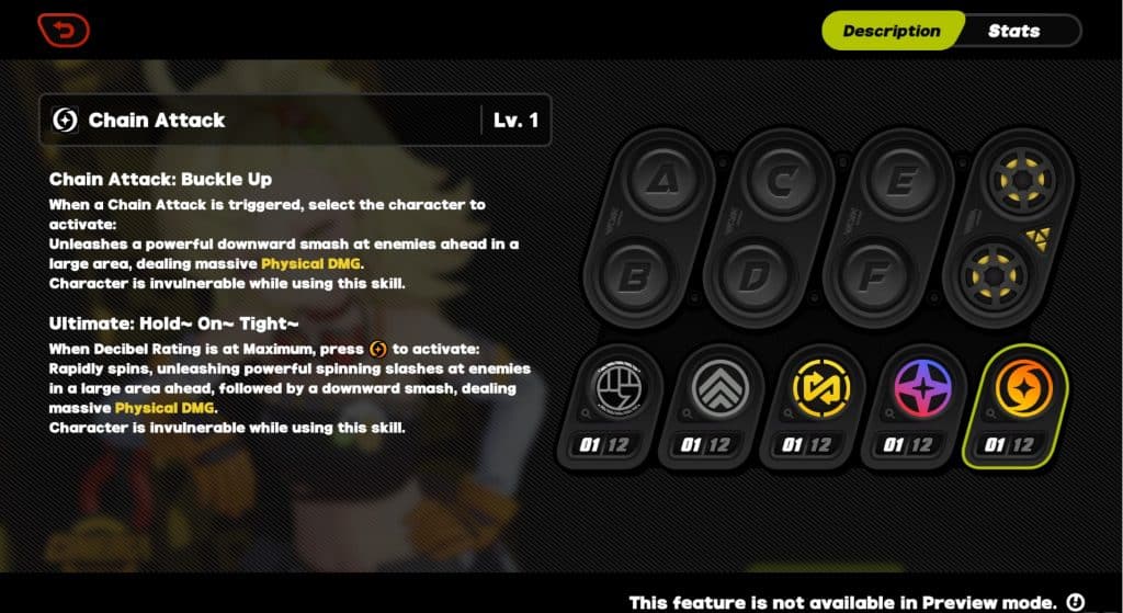 A screenshot of Piper's abilities in Zenless Zone Zero