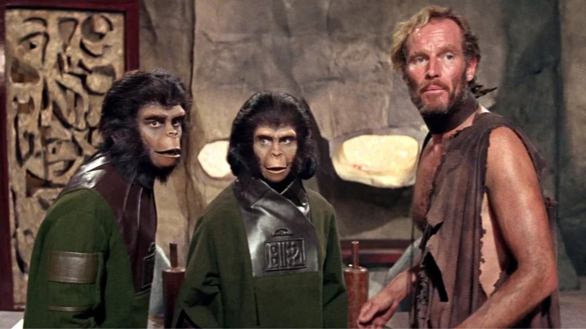 The cast of The Planet of the Apes