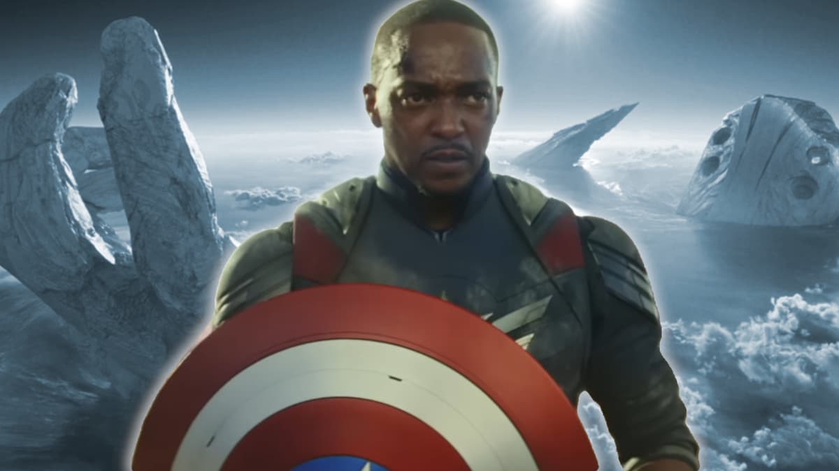 Sam Wilson as Captain America and Tiamut from Eternals