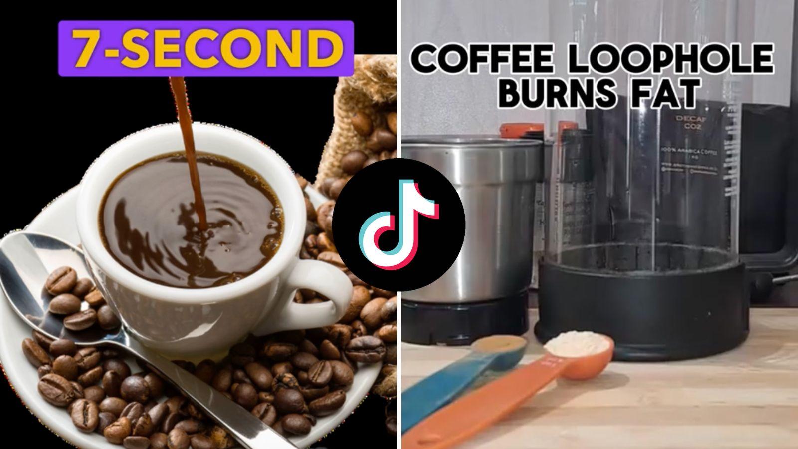 the 7 second coffee trick on TikTok