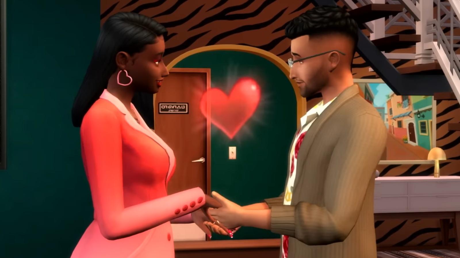 A screenshot featuring The Sims 4 Lovestruck expansion pack.