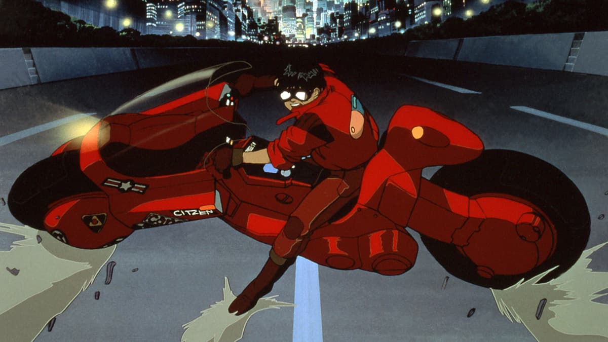 Kaneda performing the iconic "Akira slide"