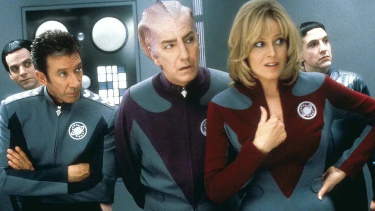 Tim Allen, Alan Rickman, and Sigourney Weaver in Galaxy Quest