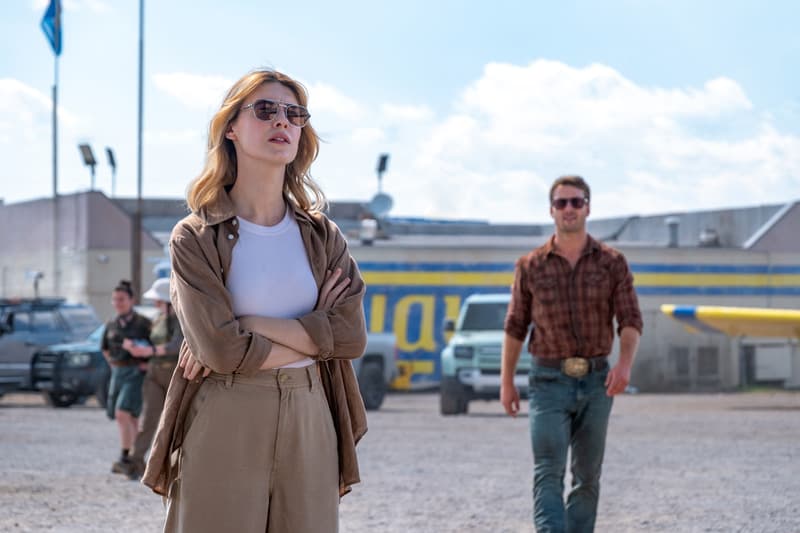 Daisy Edgar-Jones and Glen Powell as Kate and Tyler in Twisters