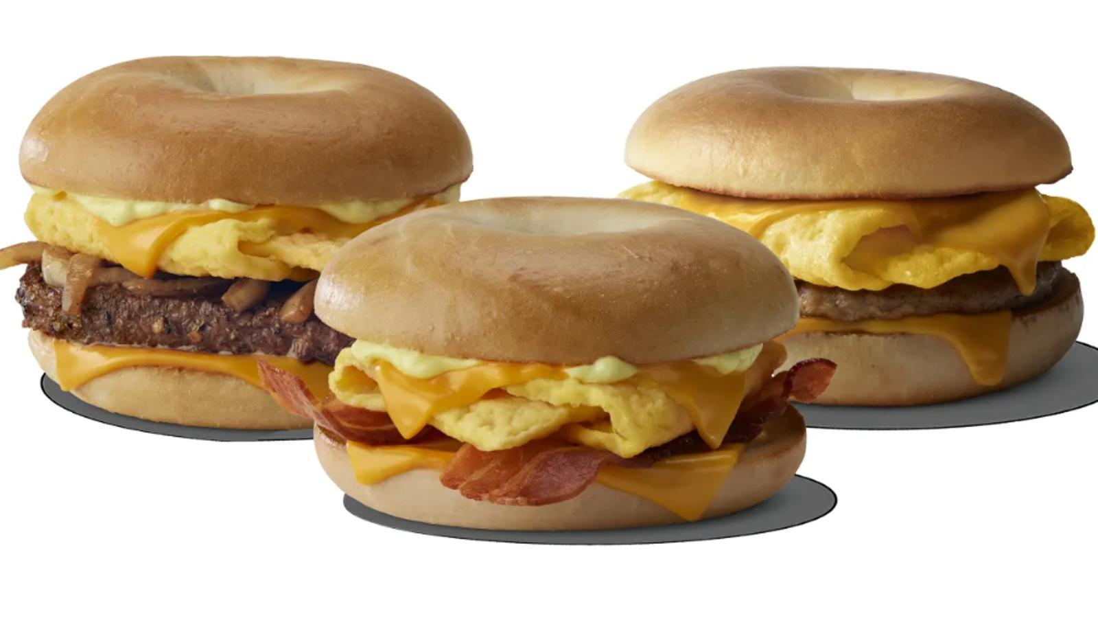 3 McDonald's breakfast bagels