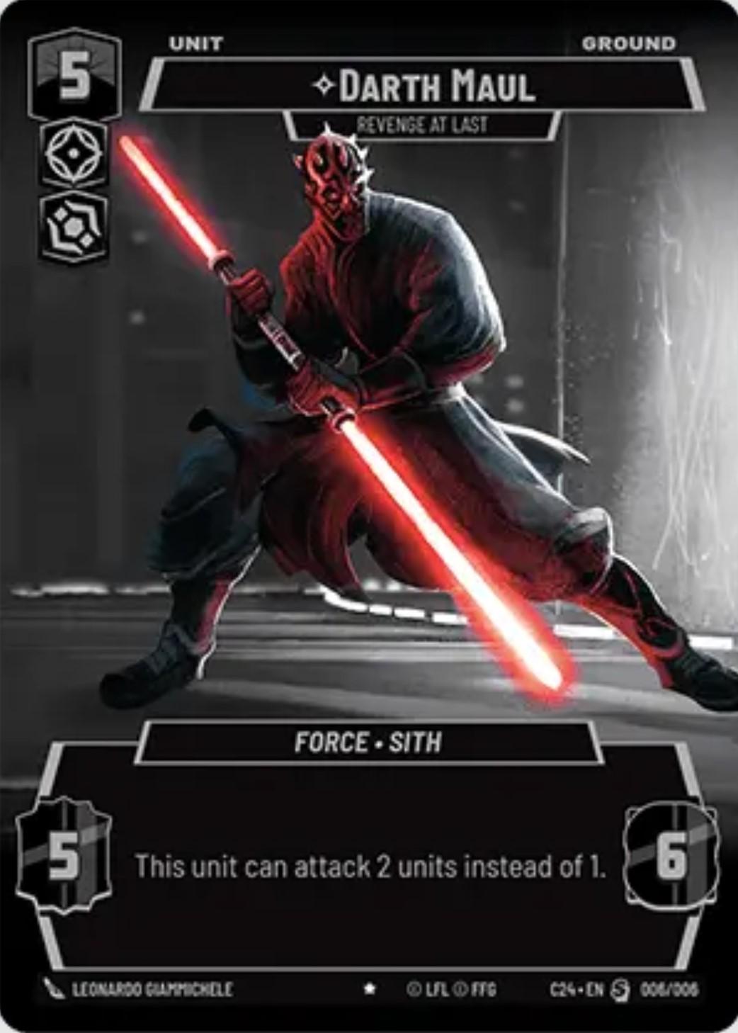 Darth Maul Convention Exclusive Star Wars Unlimited card