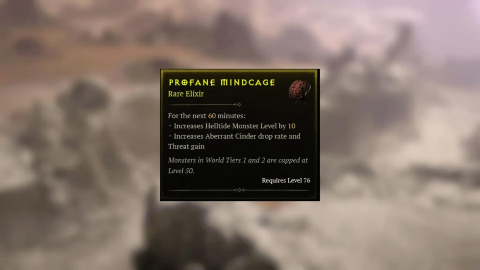 How to get the Profane Mindcage Elixir in Diablo 4