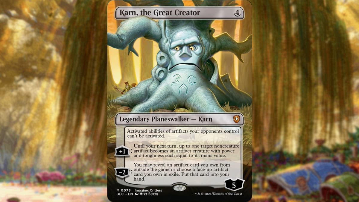 MTG Bloomburrow Karn Deku Tree from Zelda