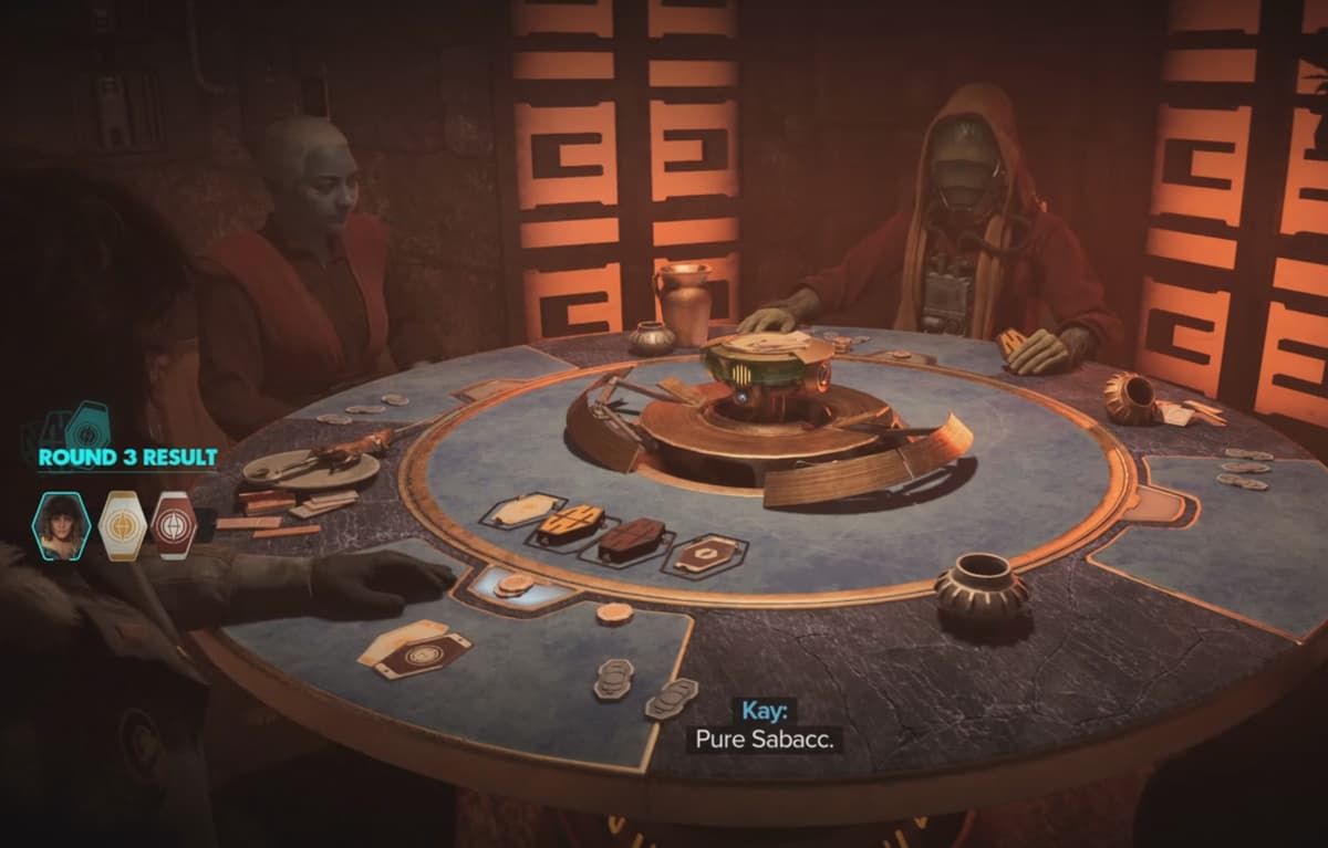 Sabacc gameplay in Star Wars Outlaws