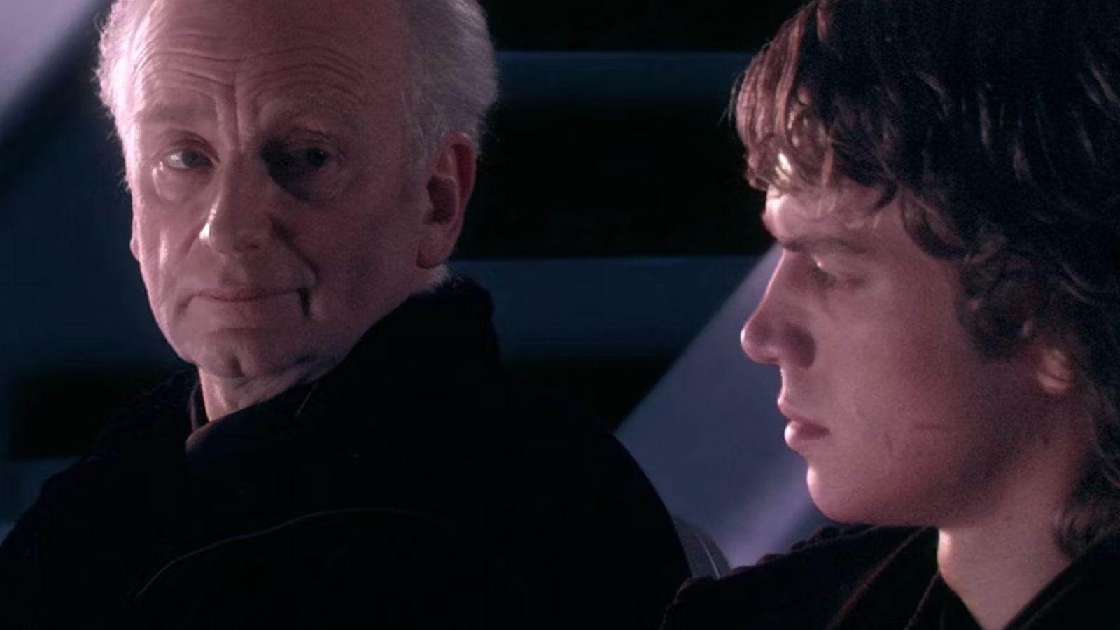 Anakin and Palpatine in Revenge of the Sith.