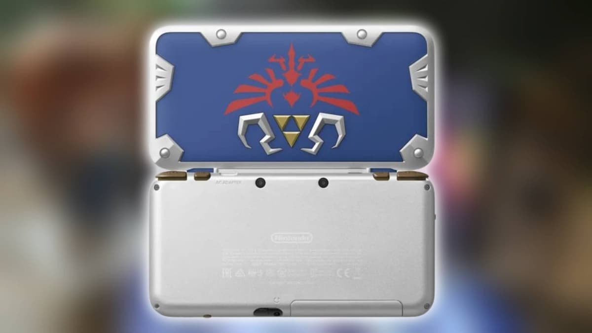 Image of the Hylian Shield Edition 2DS XL.