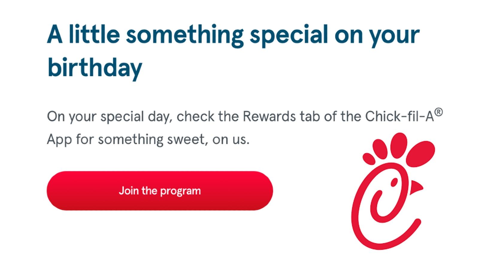 Chick fil A rewards