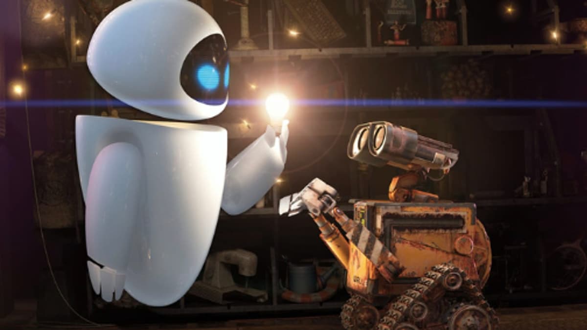 The robots EVE and WALL-E