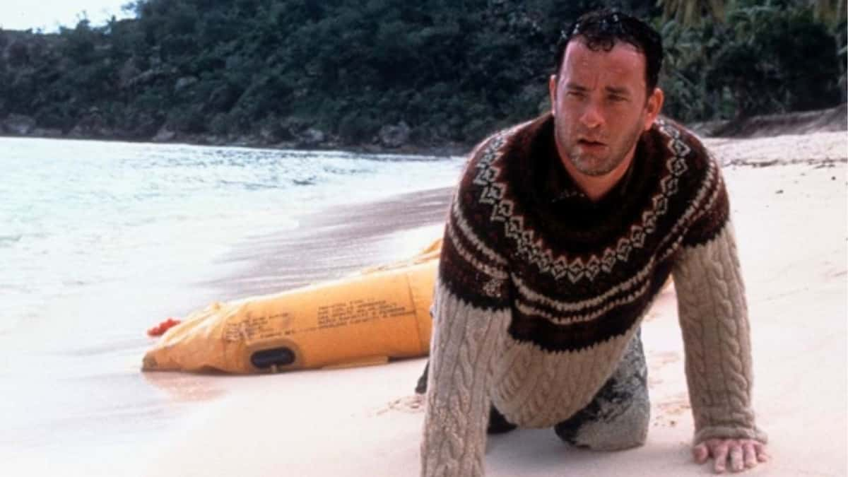 Tom Hanks in Cast Away.