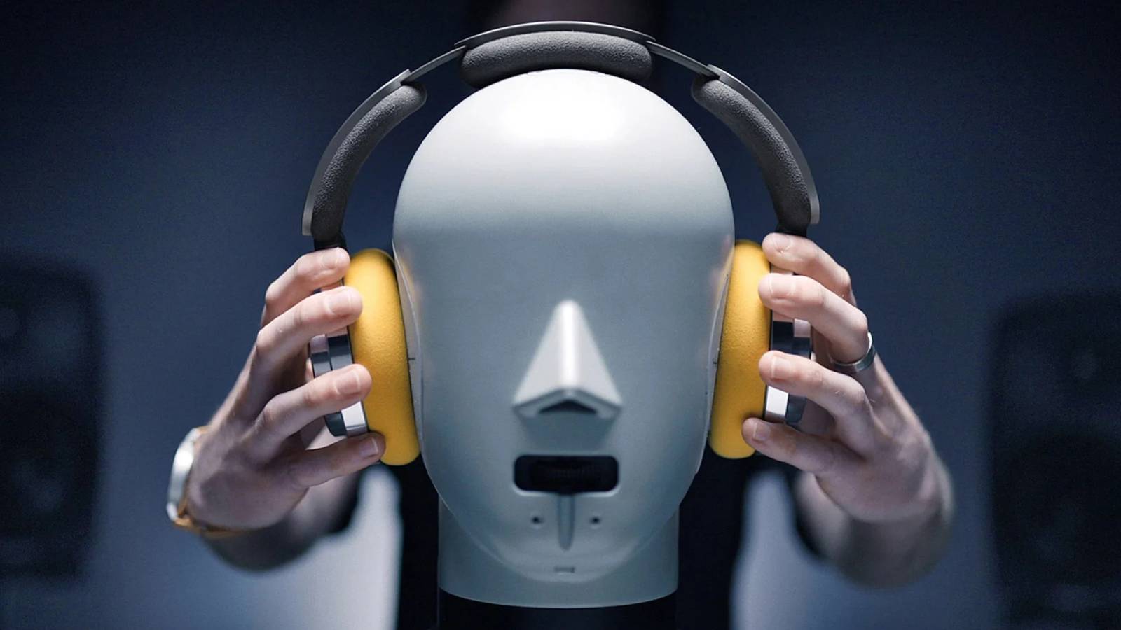 Promo image of the Dyson OnTrac headset.