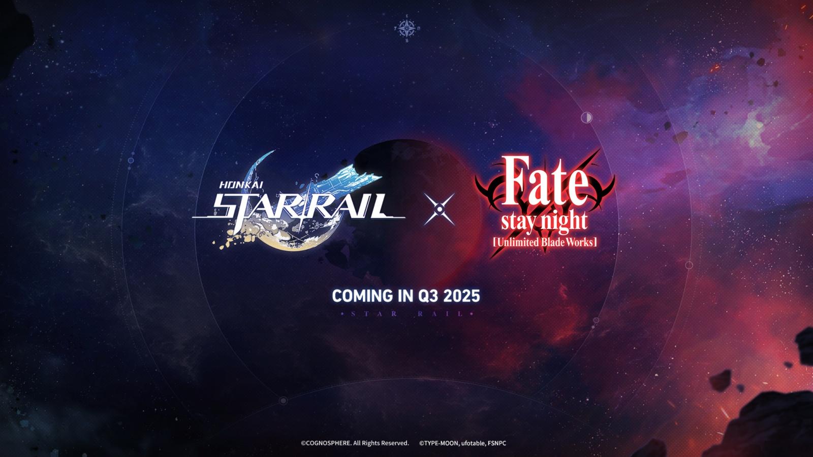 A promotional material of Honkai Star Rail x Fate/Stay Night Unlimited Blade Works