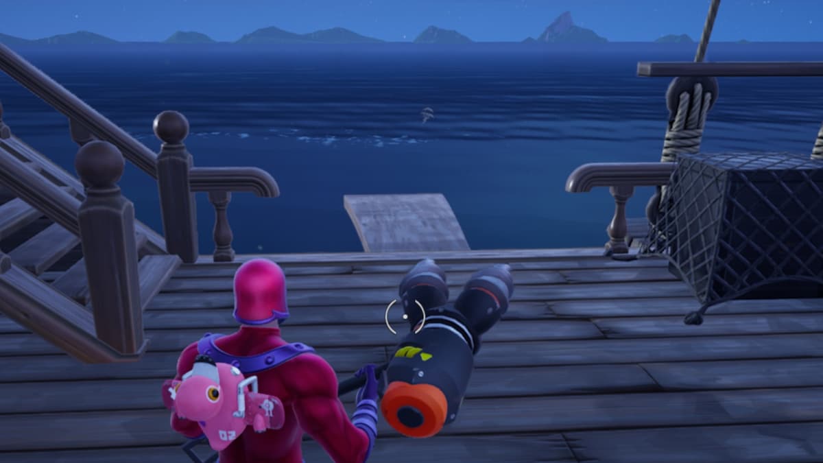 A screenshot featuring one of the Fortnite x Pirates of the Caribbean challenges.