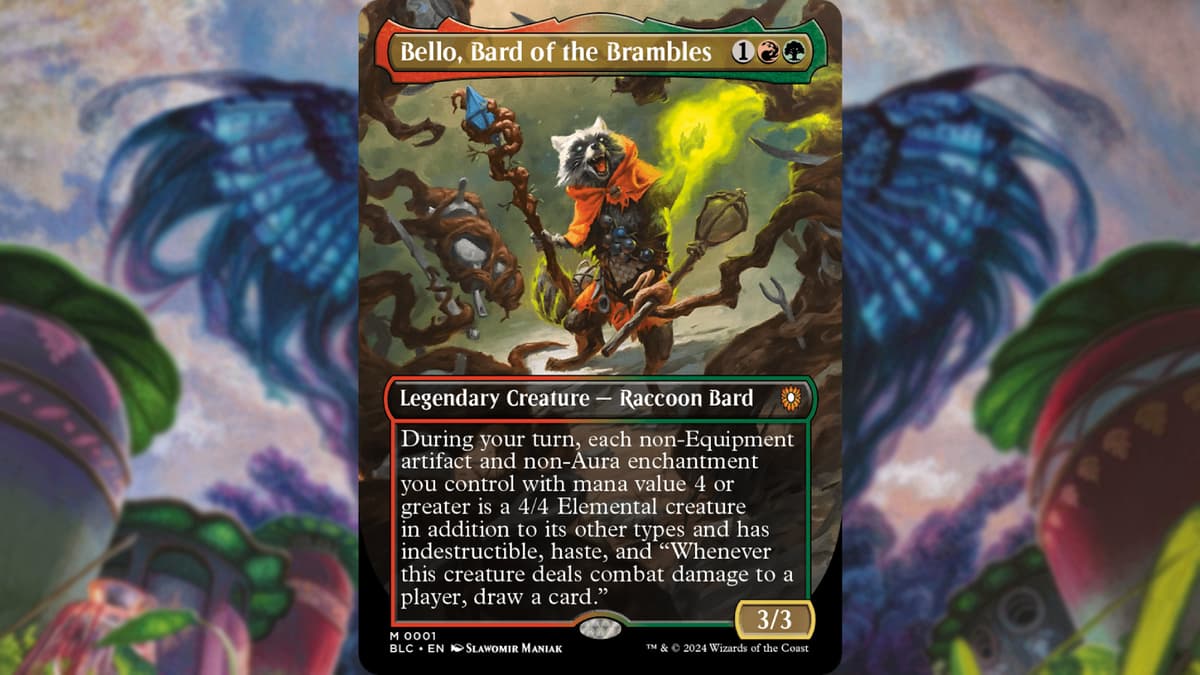 MTG Bloomburrow Bello, Bard of the Brambles