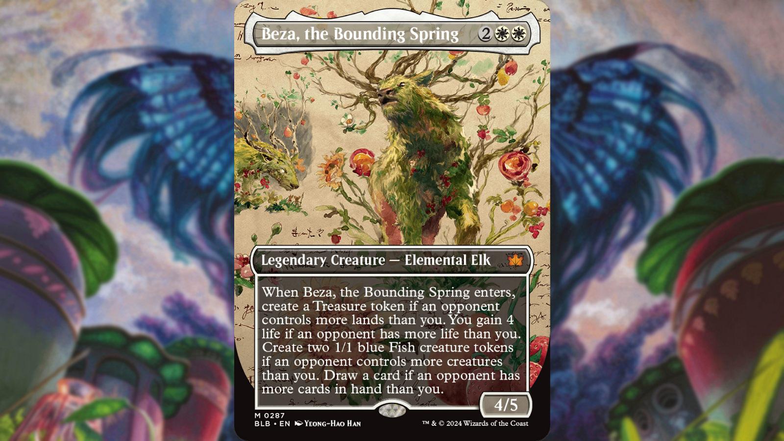 MTG Bloomburrow Beza, the Bounding Spring