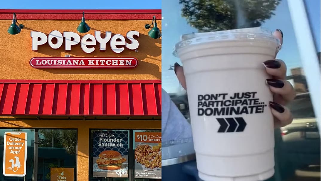 Женщина покупает протеиновый коктейль в Popeye's, и все в замешательстве