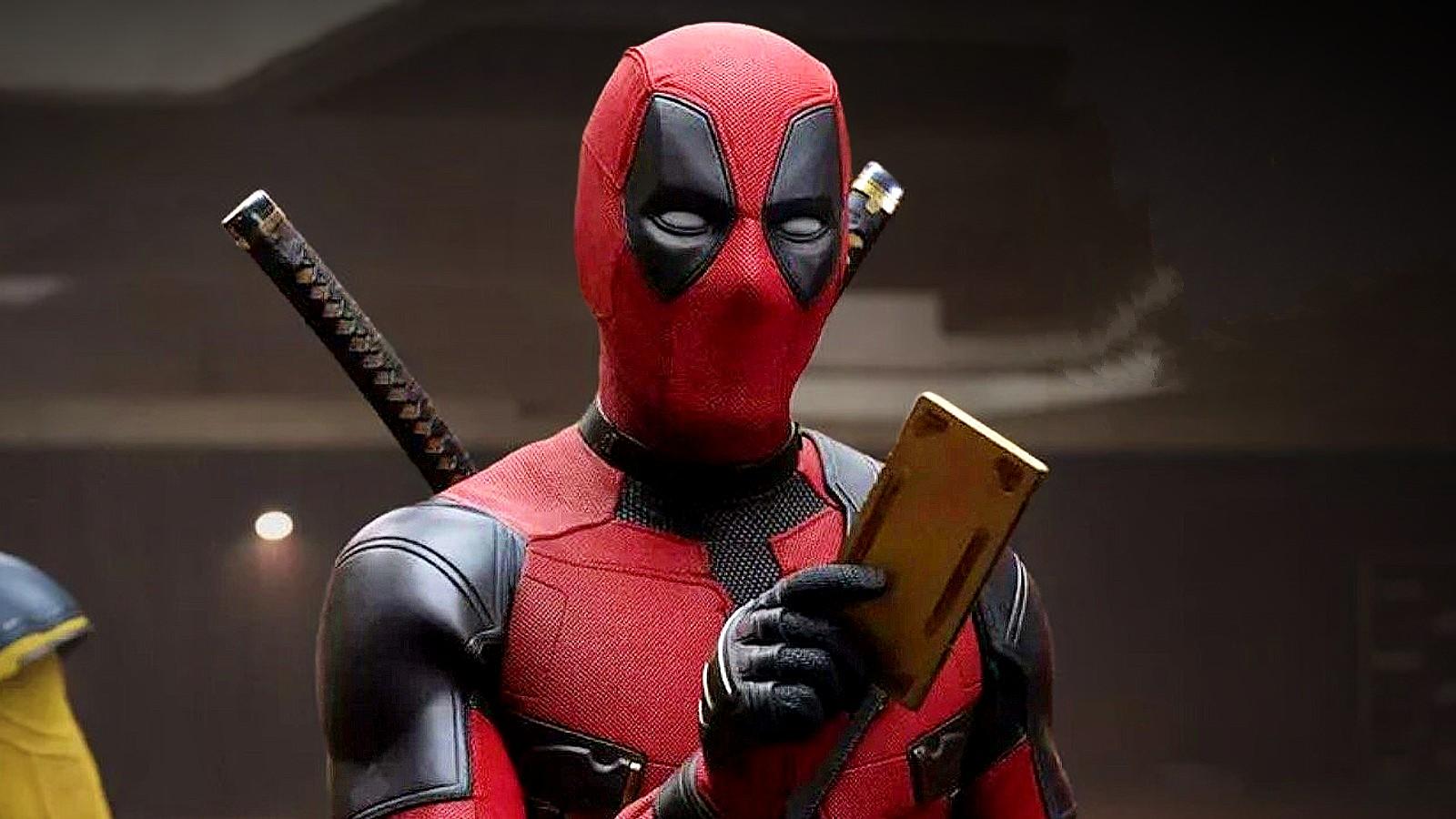 Deadpool with a TemPad in Deadpool and wolverine