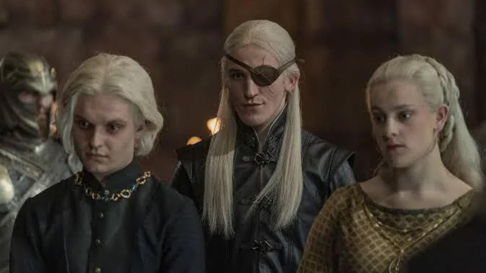 Aegon, Aemond, and Helaena in House of the Dragon