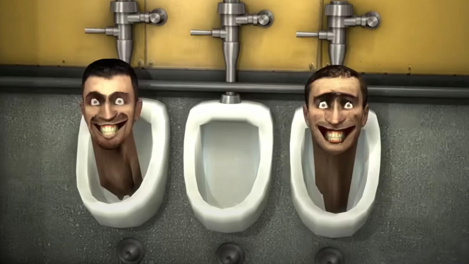 Two heads from Skibidi toilet