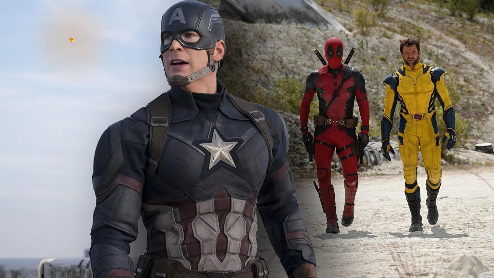 Chris Evans as Captain America and Deadpool & Wolverine