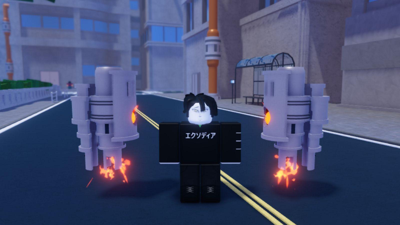 Player standing with his summon In Fire Force Online