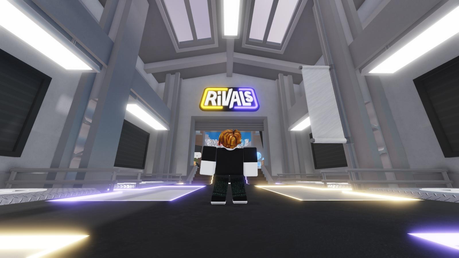 A Roblox RIVALS player in the lobby.